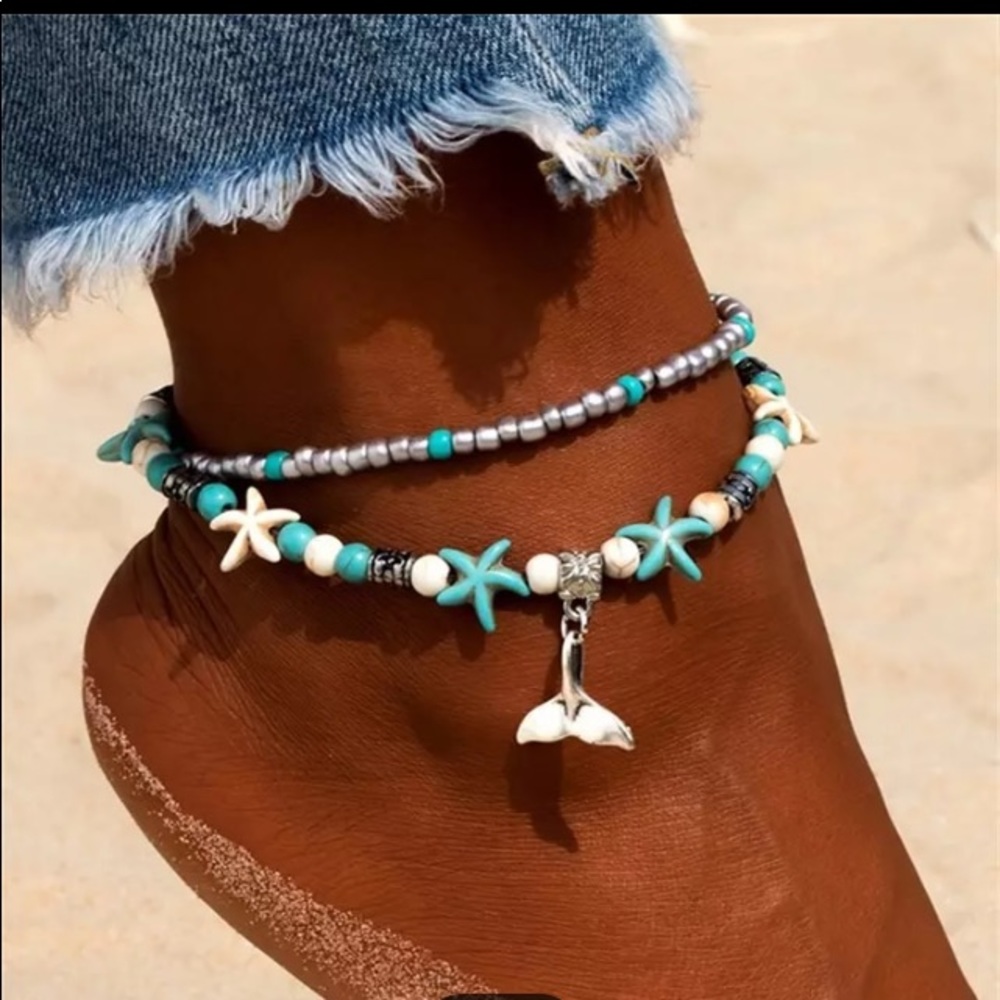 🌴A whales Tail: mermaid anklet